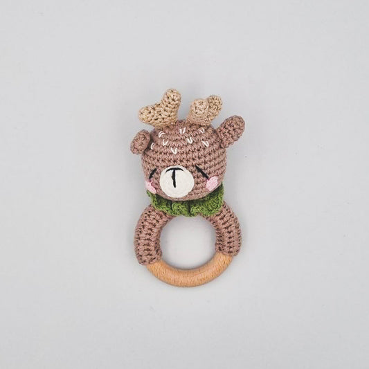 Reindeer Crochet Teether & Rattler